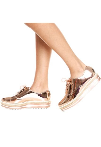 Oxford Flatform Vizzano Corda Bronze - Marca Vizzano