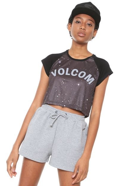 Camiseta Cropped Volcom Multi Grafite - Marca Volcom