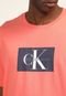 Camiseta Klocka Calvin Klein Jeans Logo Coral - Marca Klocka Calvin Klein Jeans