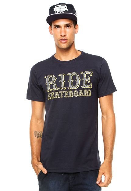 Camiseta Manga Curta Ride Skateboard Soxer Azul-Marinho - Marca Ride Skateboard