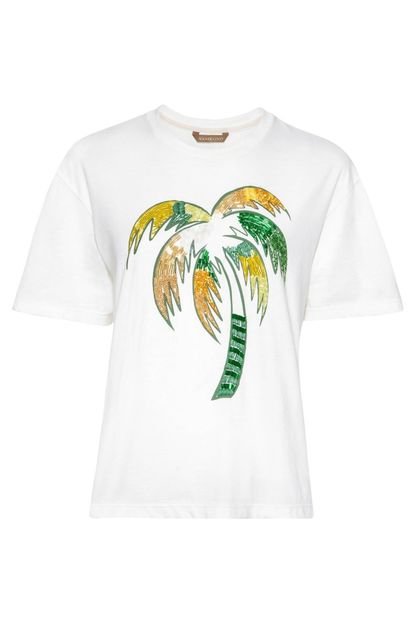 Camiseta Branca Manga Curta Copa AGUA DE COCO - Marca AGUA DE COCO