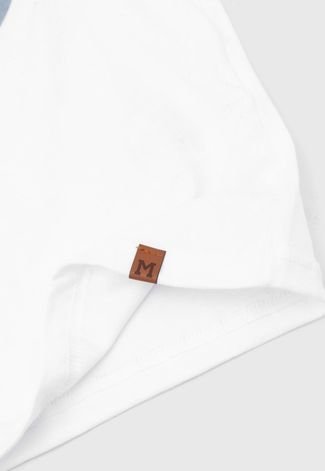 Camiseta Brandili Mundi Infantil Estampada Branca