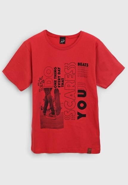 Camiseta Beats Infantil Lettering Vermelha - Marca Elian Beats