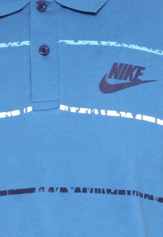 Camisa Nike Sportswear Polo Pq Matchup Prt Azul