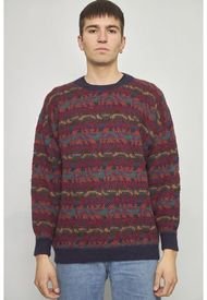 Sweater Casual Reciclado Multicolor Alpaca Llampu (Producto De Segunda Mano)