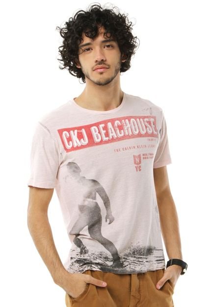 Camiseta Calvin Klein Jeans Beach House Rosa - Marca Calvin Klein Jeans