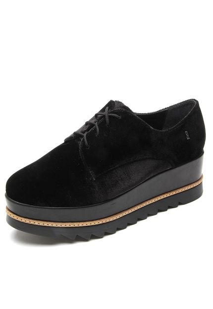 Oxford Flatform Santa Lolla Tratorado Veludo Preto - Marca Santa Lolla