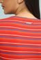 Blusa Cropped Colcci Listrada Vermelha - Marca Colcci