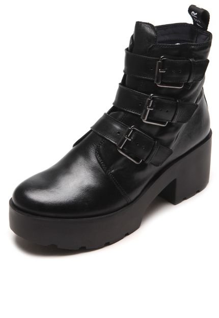 Bota Couro Fiever Fivelas Preto - Marca Fiever