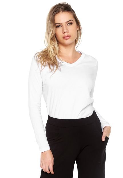 Blusa Hering Gola V Branca - Marca Hering