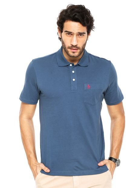 Camisa Polo Penguin Pocket Azul - Marca Penguin