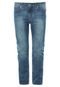 Calça Jeans Lacoste Estonada Reta Logo Azul - Marca Lacoste