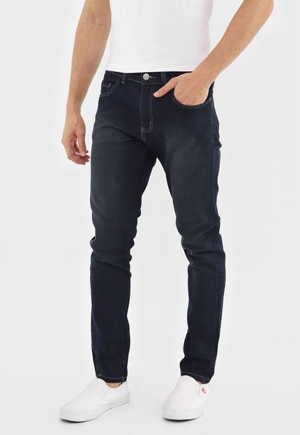 Calça Jeans Polo Wear Slim Pespontos Azul-Marinho - Marca Polo Wear