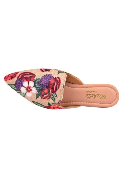 Mule Michelle Ferrari Floral Bege - Compre Agora | Dafiti Brasil