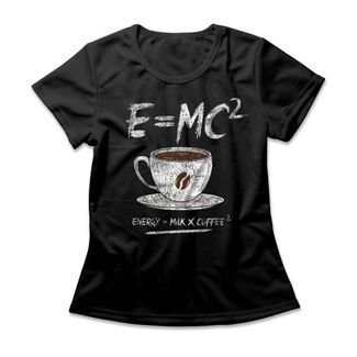 Camiseta Feminina Coffee Energy Formula - Preto
