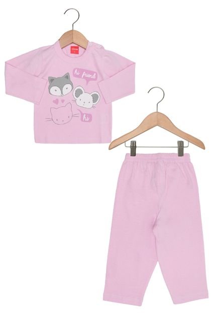 Pijama Tricae Longo Baby Menina Rosa - Marca Tricae