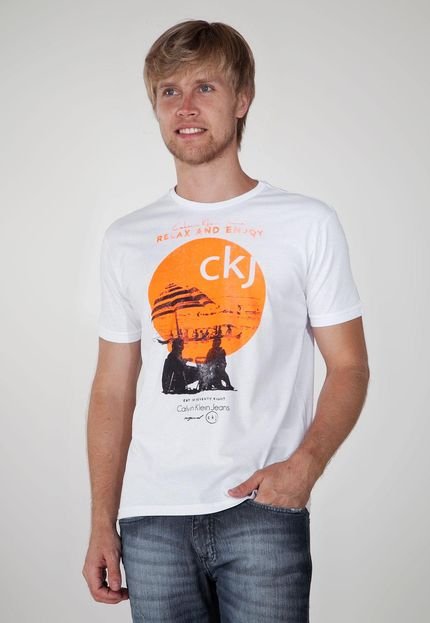 Camiseta Calvin Klein Jeans Circle Branca - Marca Calvin Klein Jeans