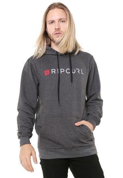 Moletom Fechado Flanelado Rip Curl Split Logo Esp Cinza - Marca Rip Curl