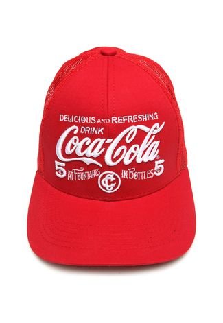 Boné Coca Cola Accessories Trucker Logo Vermelho
