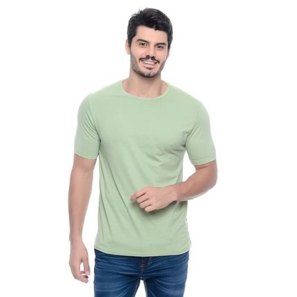 Camiseta Masculina Manga Curta Gola Redonda Básica Verde Emporio Alex - Marca Emporio Alex