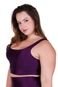 Top Fitness Plus Size 3D Terra e Mar Cropped de Academia Roxo - Marca TERRA E MAR MODAS