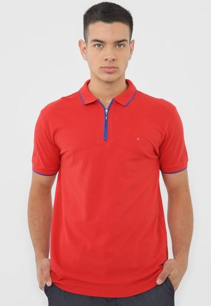Camisa Polo Aramis Reta Zíper Vermelha - Marca Aramis