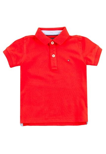 Camisa Polo Tommy Hilfiger Kids Gola Vermelha - Marca Tommy Hilfiger