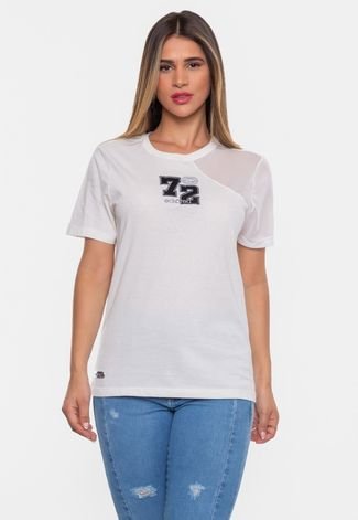 Camiseta Ecko Feminina Estampada Off White