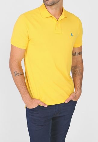 Camisa Polo Ralph Lauren Brasil Amarela - Compre Agora