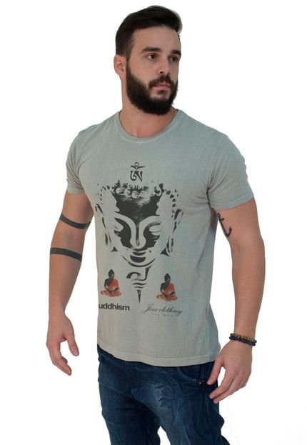 Camiseta Joss Estonada Premium Buddhisn Cinza - Marca Joss