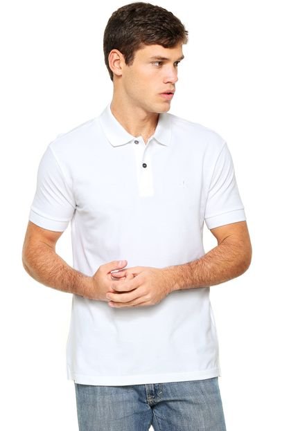 Camisa Polo Dudalina Bordado Branca - Marca Dudalina