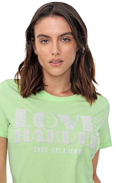 Camiseta Coca-Cola Jeans Aplicações Verde - Marca Coca-Cola Jeans