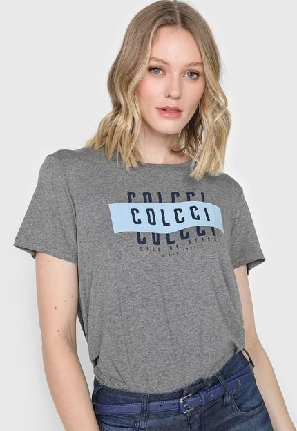 Camiseta Colcci Lettering Grafite - Marca Colcci