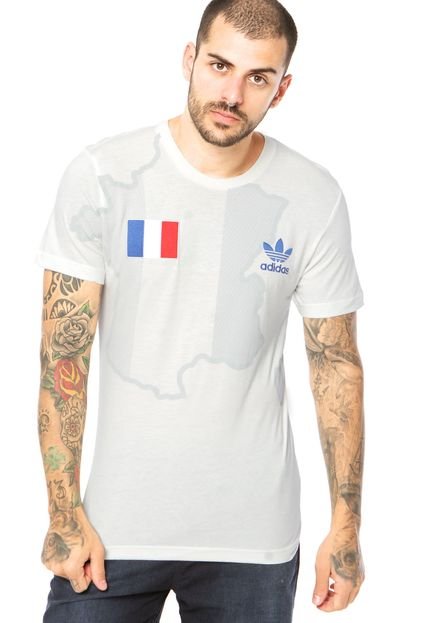 Camiseta Mangas Curtas adidas Originals France Branca - Marca adidas Originals