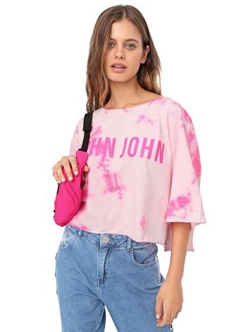 Camiseta John John Line Feminina Rosa Pink - Dom Store Multimarcas