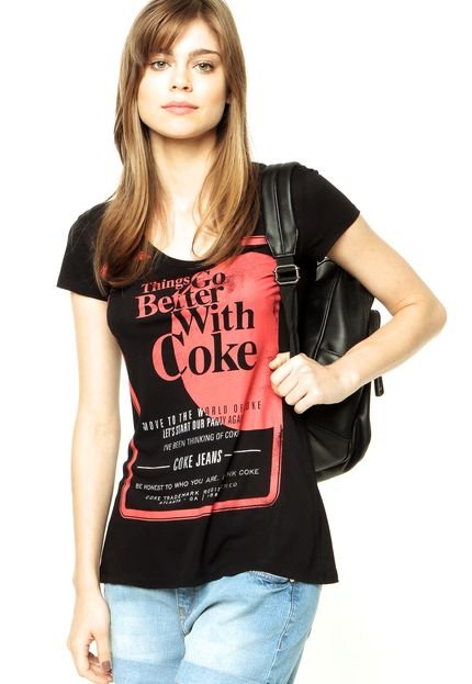 Blusa Coca Cola Jeans Preta - Marca Coca-Cola Jeans