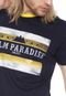 Camiseta Colcci Palm Paradise Azul-Marinho/Amarela - Marca Colcci