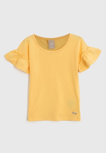 Blusa Colorittá Infantil Babado Amarela - Marca Colorittá