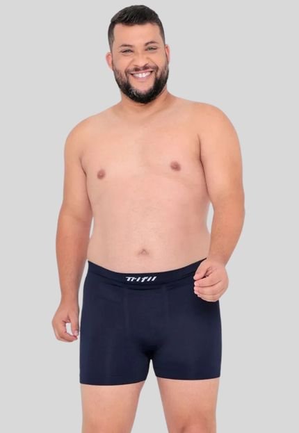 Cueca Boxer Sem Costura Microfibra Plus Size Trifil CE4411 Marinho - Marca Trifil