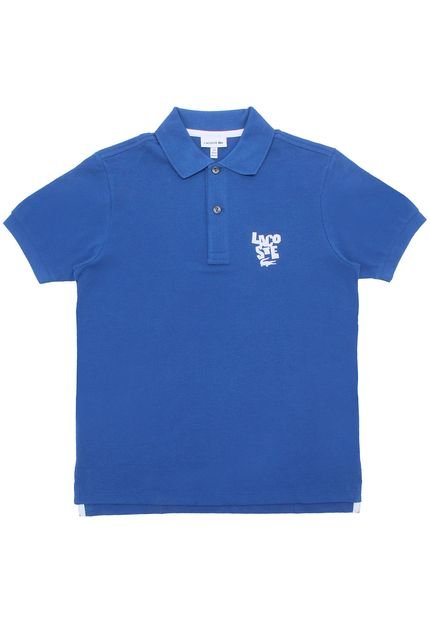 Camisa Polo Lacoste Kids Menino Logo Azul - Marca Lacoste Kids
