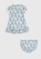Vestido Polo Ralph Lauren Infantil Floral Com Tapa Fralda Branco/Azul - Marca Polo Ralph Lauren