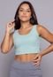 Cropped Regata Canelado Vekyo Feminino Verde - Marca VEKYO