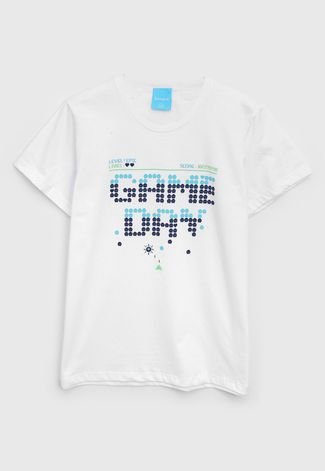 Camiseta Kamylus Infantil Gamer Branca