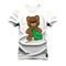 Camiseta Plus Size Unissex Algodão Estampada Urso Bear - Branco - Marca Nexstar