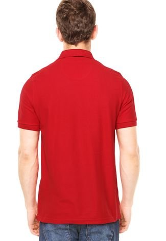 Camisa Polo Aleatory Tradicional Bordado Vermelha