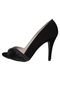 Peep Toe Flor Preto - Marca Biondini