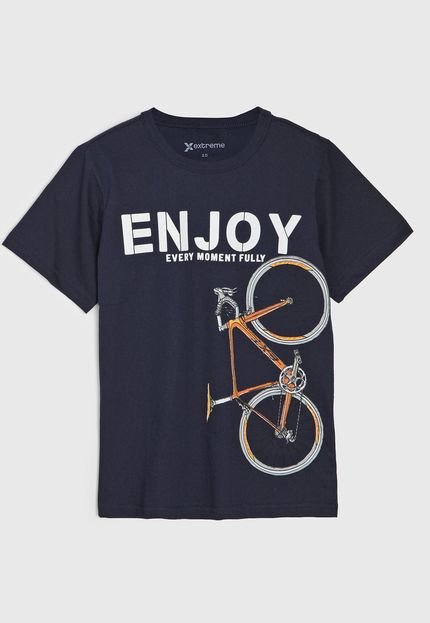 Camiseta Extreme Infantil Bicicleta Azul-Marinho - Marca Extreme