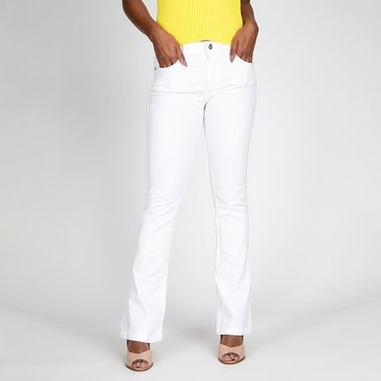 Calça Jeans Color Flare Bootcut Branca - Marca Bloom
