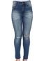 Calça Jeans Lunender Skinny Destroyed Azul - Marca Lunender
