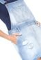 Vestido Salopete Jeans Dzarm Curto Destroyed Azul - Marca Dzarm